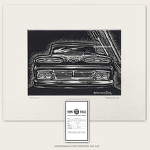Load image into Gallery viewer, chevy apache trcuk and route 66 arrows original art by bomonster