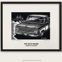 Load image into Gallery viewer, Original Chevy Truck Art &quot;Desert Squarebody #1&quot;