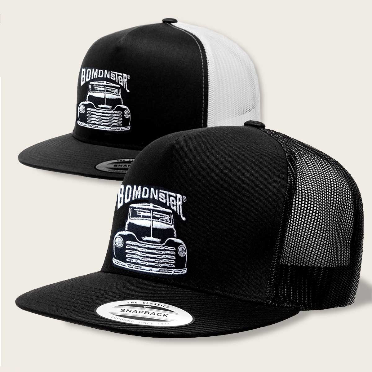 Flat Brim Snapback Trucker Hat
