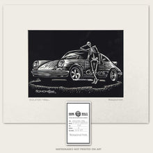 Load image into Gallery viewer, porsche carrera skeleton art by bomonster