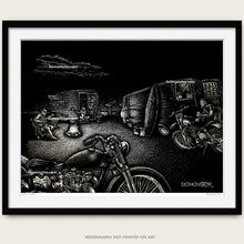 Load image into Gallery viewer, Original Motorcycle Beach Art "Good Times" *Includes Free Signed Litho Print*