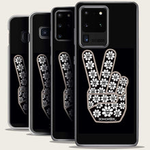 Load image into Gallery viewer, peace sign with skull flowers samsung galaxy case by bomonster