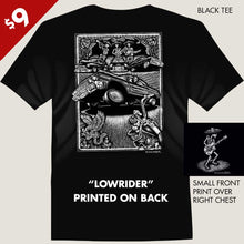 Load image into Gallery viewer, mariachis, lowriders and a harley bagger tee by bomonster