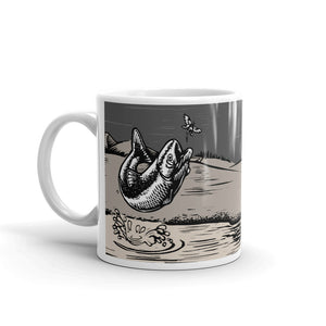 Vintage Trailer Fish Story Ceramic Mug