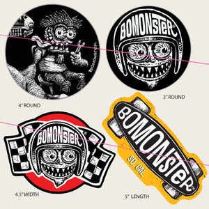 self reflection lowbrow kustom kutlure drag racing bomonster stickers