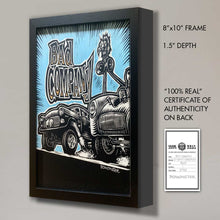 Load image into Gallery viewer, "Bad Company #1" – Original 8"x10" Framed Drag Racing Scratchboard Art, Willys Gasser &amp; ’55 Chevy