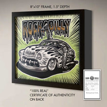 Load image into Gallery viewer, "Rockabilly Merc #1" – Original 8x10 1950s Kustom Kulture Framed Scratchboard Art