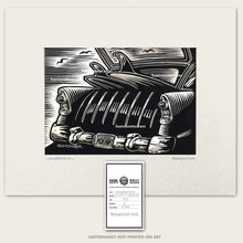 Load image into Gallery viewer, Chevy Nomad Surf Wagon Original Scratchboard Art – Pacific Coast Highway