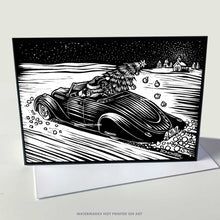 Load image into Gallery viewer, BOMONSTER Christmas Cards – 12-Pack Hot Rod &amp; Custom Car Holiday Greeting Cards