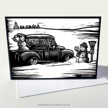Load image into Gallery viewer, BOMONSTER Christmas Cards – 12-Pack Hot Rod &amp; Custom Car Holiday Greeting Cards