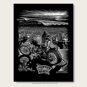 Original T-shirt Art "Chopper Beach"