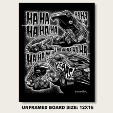 Load image into Gallery viewer, Nostalgic Funny Car Drag Racing Art. Unframed Original 12"x16" poster art.