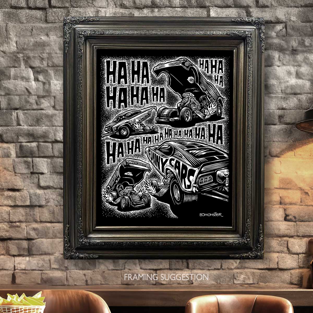 Nostalgic Funny Car Drag Racing Art. Unframed Original 12