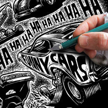 Load image into Gallery viewer, Nostalgic Funny Car Drag Racing Art. Unframed Original 12"x16" poster art.