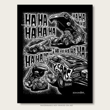 Load image into Gallery viewer, Original T-shirt and Poster Art &quot;Funny Cars&quot;