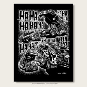 Original T-shirt and Poster Art "Funny Cars"