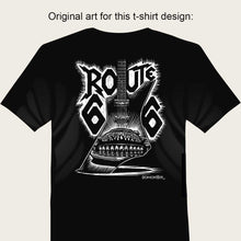 Load image into Gallery viewer, Original T-shirt Art &quot;Route 66 Guitar Metal&quot;