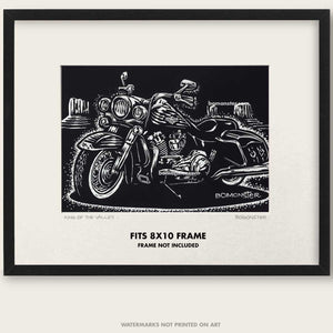 Original Harley Road King Art "King Of The Valley #1"