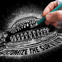 Load image into Gallery viewer, “Survivors” – Original 1950s Custom Car Art. 16"x12" Unframed.