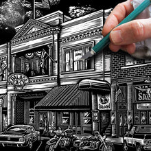 Load image into Gallery viewer, Closeup of BOMONSTER hand scratching Palace Restaurant and saloon on Whiskey row in prescott, AZ