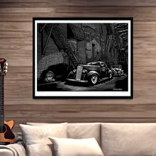 Load image into Gallery viewer, Signed 16x20" Custom Car Litho Art Poster "Whiskey Row"