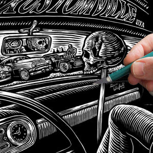 Signed 11x17" Kustom Kulture Litho Print "KUSTOMVIEW"