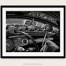 Load image into Gallery viewer, Signed 11x17&quot; Kustom Kulture Litho Print &quot;KUSTOMVIEW&quot;