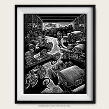 Load image into Gallery viewer, Signed 11x17&quot; Drag Racing Garage Litho Print &quot;PICK ME&quot;