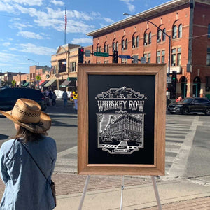 Signed 11x17" THIS TOWN Whiskey Row Litho Art Print "Whiskey Label"