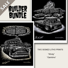 Load image into Gallery viewer, Custom car builders Gene Winfield and Alex Gambino posters