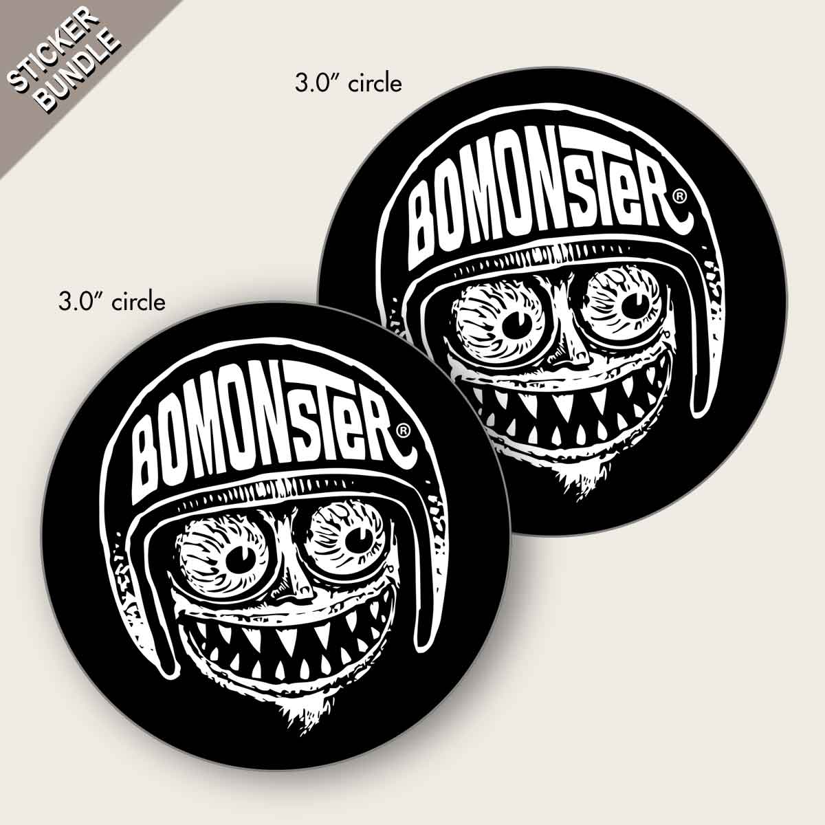 BOMONSTER Hot Rod Monster Avatar Two-Sticker Bundle