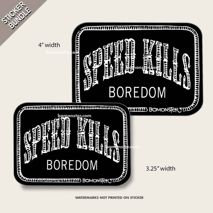 BOMONSTER Two-Sticker SPEED KILLS Bundle