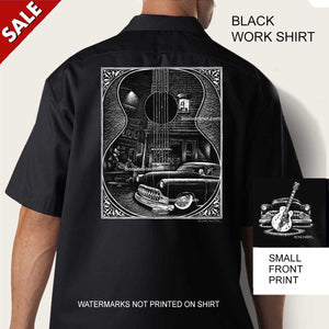 Clearance Men's Dickies Work Shirt "GUITAR NIGHT" SIZE M