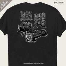 Load image into Gallery viewer, rat rod monster drives hot rod tee by bomonster