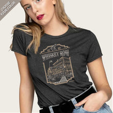 Load image into Gallery viewer, Women&#39;s Fashion Fit T-Shirt &quot;Whiskey Row&quot; in Black, Navy or Grey