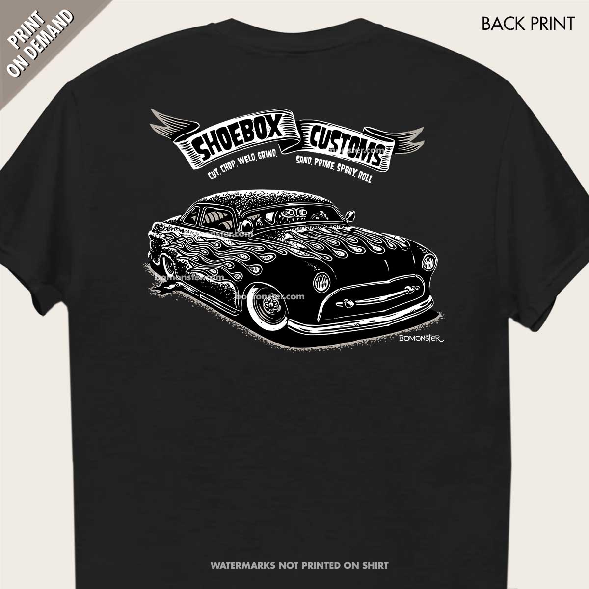 【IONSEOUL】Ford Box Short Sleeve T-Shirt 4JH312 Men's Custom Shoebox Ford Classic Black Tee – BOMONSTER