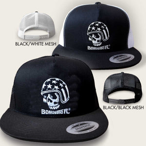 Flat Brim Snapback Motorcycle Trucker Hat Flat Brim Snapback Motorcycle Trucker Hat