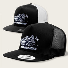 Load image into Gallery viewer, flat track racing design on bomonster trucker hat