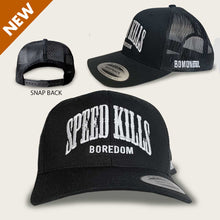 Load image into Gallery viewer, traditional trucker style speed kills bomonster hat