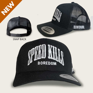 traditional trucker style speed kills bomonster hat