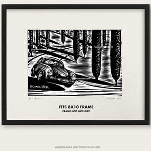 Original Porsche Art "356 Trees #5"
