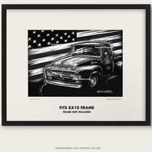 Load image into Gallery viewer, Original Ford Truck Art &quot;56 Flag #1&quot;