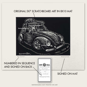 Original VW Bug Art "Bug Board #1"