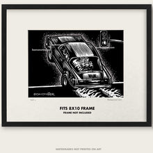 Load image into Gallery viewer, Original Drag Racing Art &quot;GO! #4&quot; Hemi Under Glass