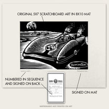 Load image into Gallery viewer, Original Mooneyes Land Speed Racing Art &quot;Moonliner #3&quot;