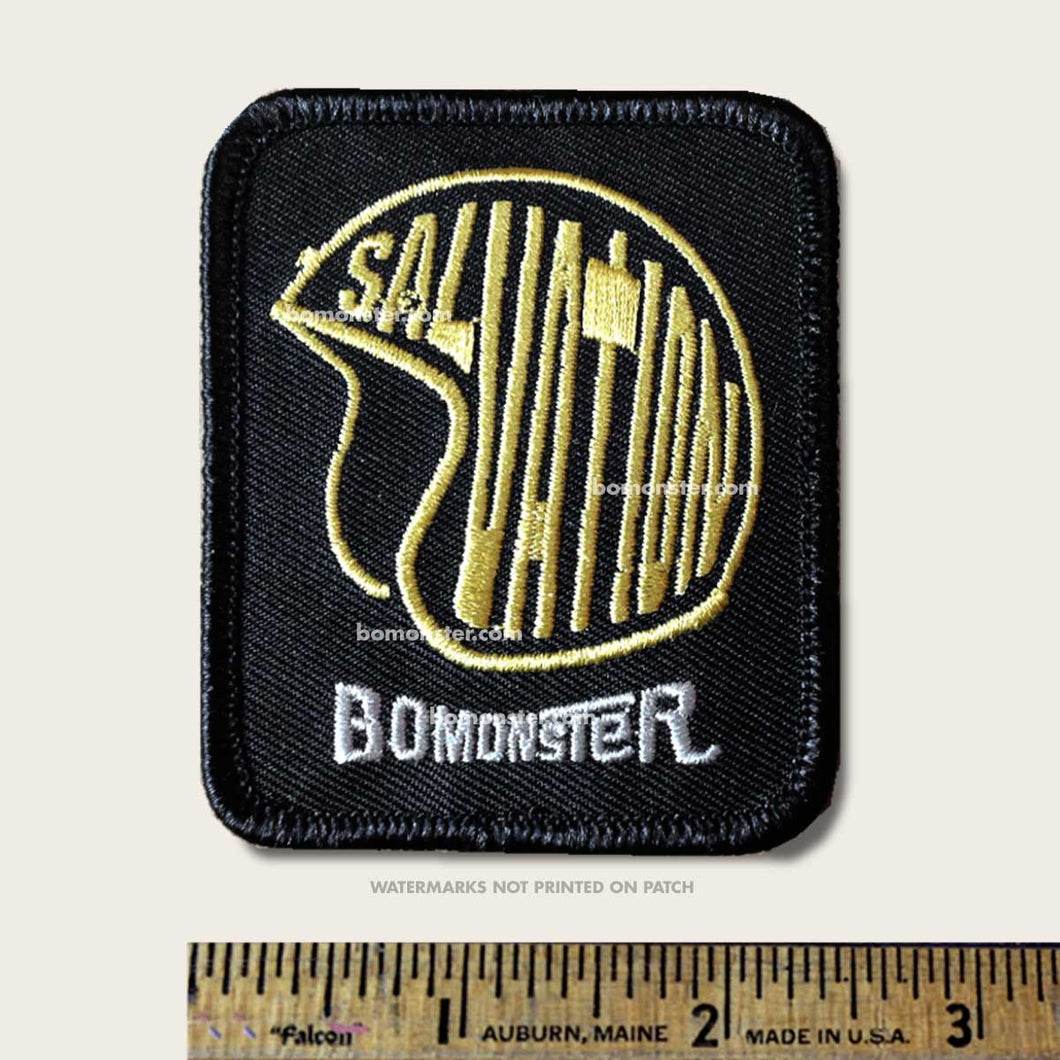 helmet of salvation christian motorcycle patch