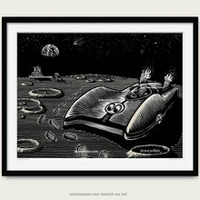 Load image into Gallery viewer, print of mooneyes moonliner art by bomonster