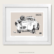 Load image into Gallery viewer, Winston&#39;s Drag Racing Art &quot;Flathead Four&quot; Litho Mini Art Print