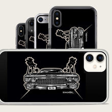 Load image into Gallery viewer, 1960 cadillac and palm trees iphone case by bomonster