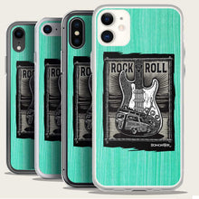 Load image into Gallery viewer, startocaster guitar and surf woody iphone case by bomonster